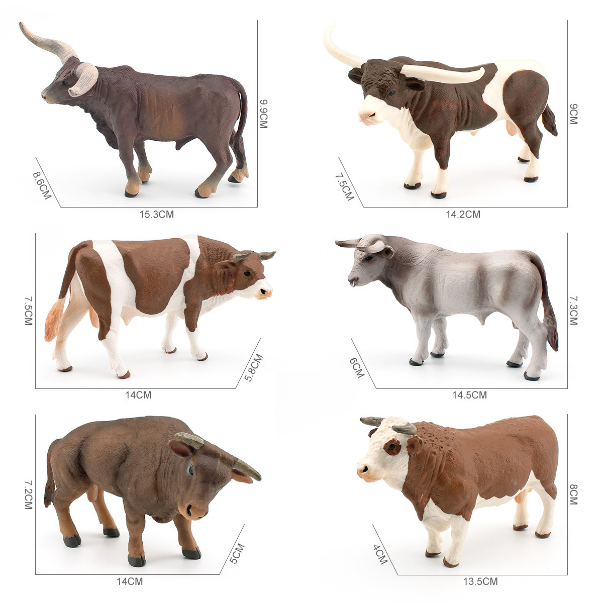 Farming Agriculture Stocks - Schweizer Braunvieh-Simulationsmodell, Langhorn-Ochsen-Ornament, grenzübergreifende Dekorationen mit
